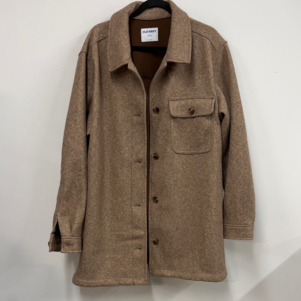 Old Navy Camel Beige Shackey Oversized Size XL tall - Picture 3 of 8